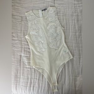 Flower Appliqué Bodysuit